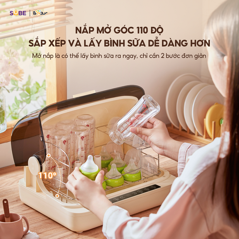 may-tiet-trung-bear-sb-mtt20-7-4 Nắp mở máy góc rộng, đóng mở dễ dàng