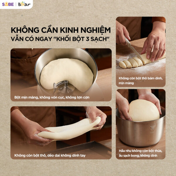 Đa chức năng - trộn bột, ủ bột, đánh trứng…