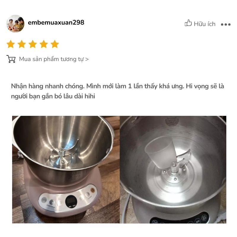 may-tron-bot-bear-7l-dm-d70v1-5-1 Khách hàng feedback khi nhận được sản phẩm