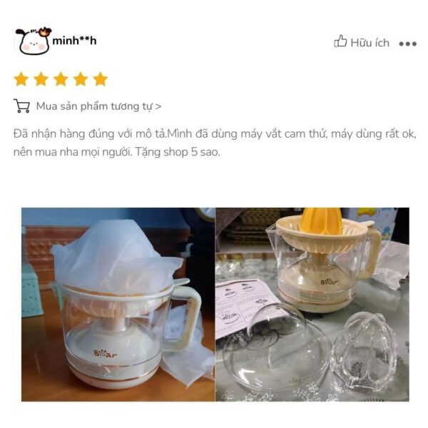 Máy vắt cam Bear SB-VC04L - Ảnh 9