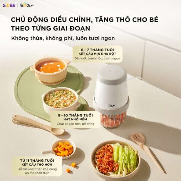 Máy xay ăn dặm Bear 0.3L CH-5H02D24 - Ảnh 8