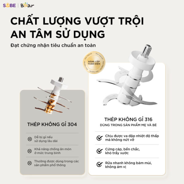 Máy xay ăn dặm Bear 0.3L CH-5H02D24 - Ảnh 5
