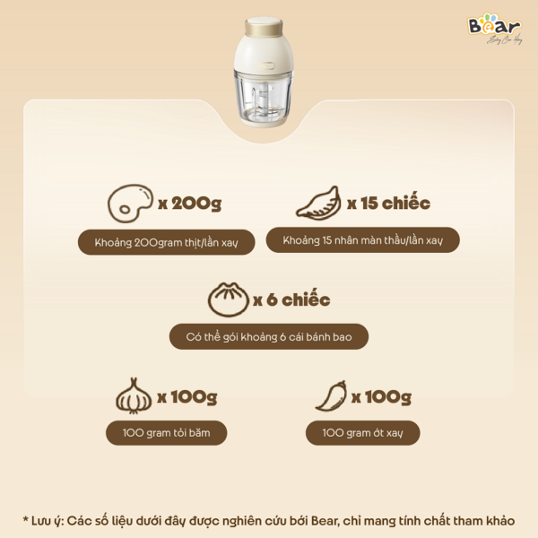 Máy xay ăn dặm 0.6L Bear QSJ-D02Q1 - Ảnh 20