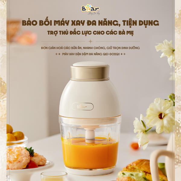 Máy xay ăn dặm 0.6L Bear QSJ-D02Q1 - Ảnh 4