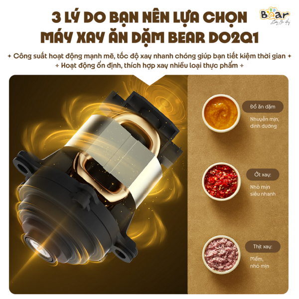 Máy xay ăn dặm 0.6L Bear QSJ-D02Q1 - Ảnh 7