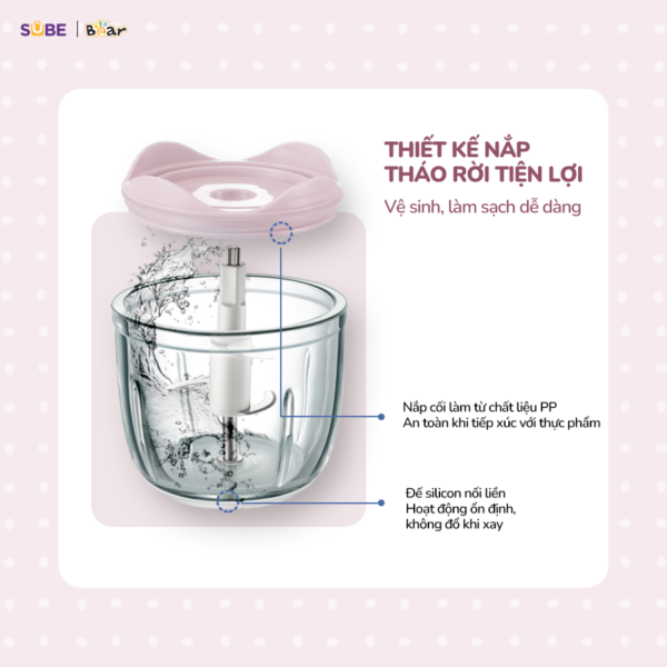 Máy xay ăn dặm Bear GR-B03V8 - Ảnh 10