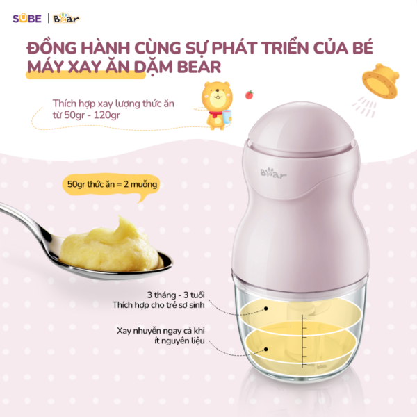 Máy xay ăn dặm Bear GR-B03V8 - Ảnh 6