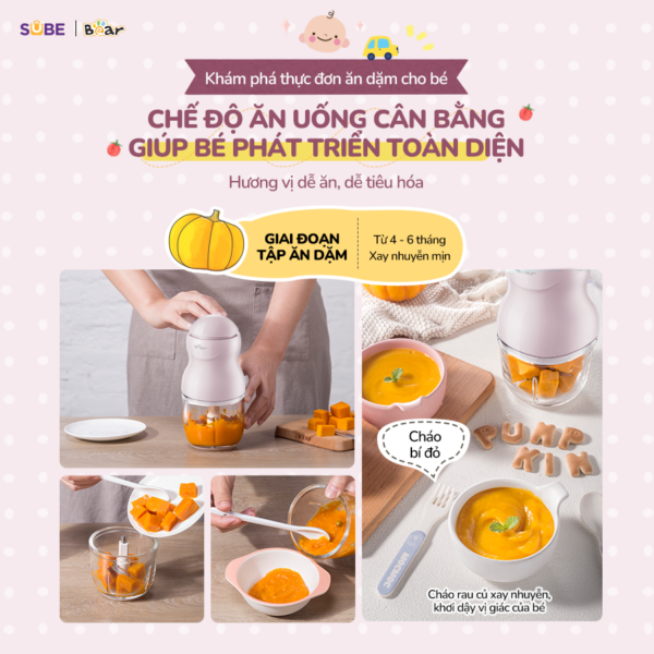 Máy xay ăn dặm Bear GR-B03V8 - Ảnh 16