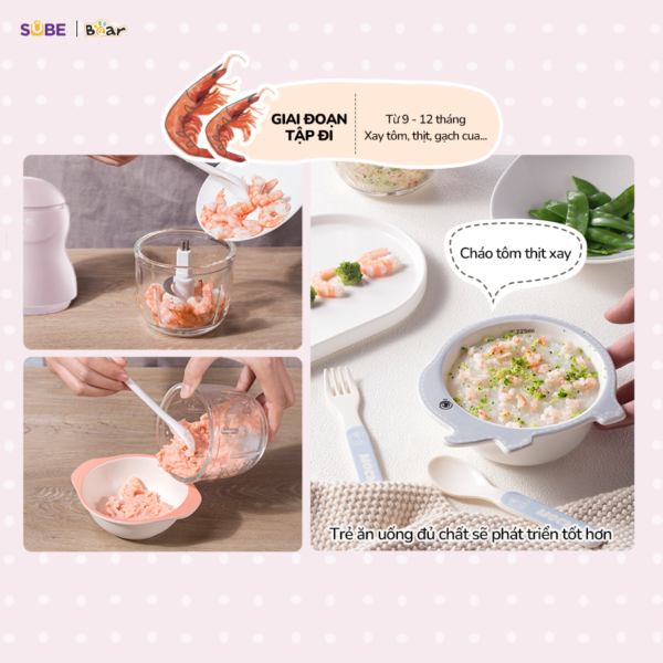 Máy xay ăn dặm Bear GR-B03V8 - Ảnh 15
