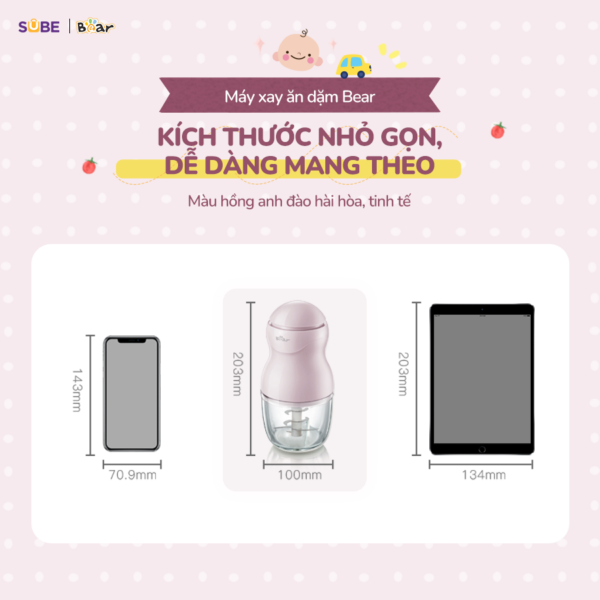 Máy xay ăn dặm Bear GR-B03V8 - Ảnh 12