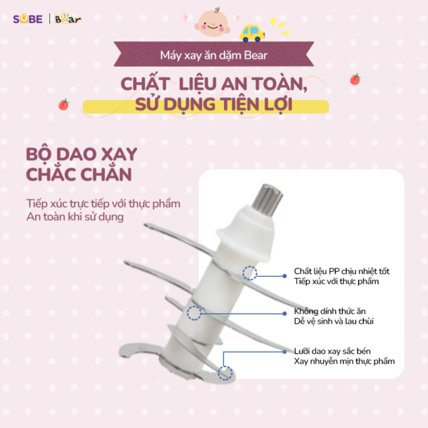 Máy xay ăn dặm Bear GR-B03V8 - Ảnh 11