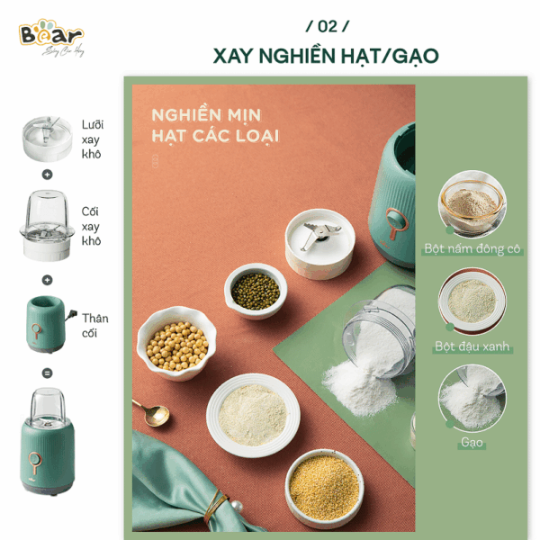 Máy xay sinh tố đa năng Bear BL-B10V2 - Ảnh 6