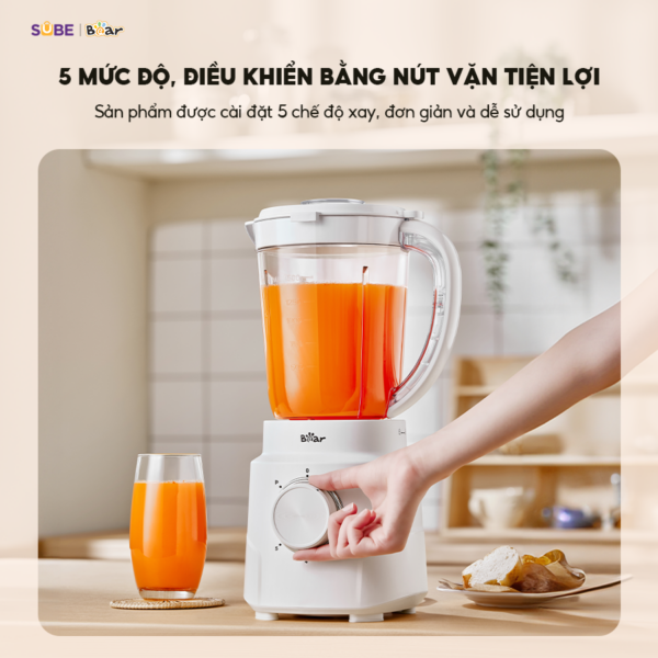 Máy xay sinh tố Bear SB-MX15L - 6 Lưỡi dao xay đa tầng, an toàn, bền bỉ - Ảnh 7