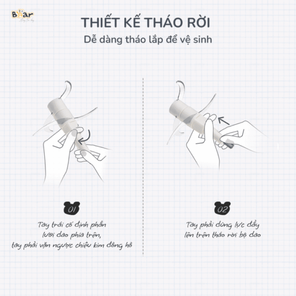 Máy xay thịt Bear 2L SB-MA02L - Ảnh 7