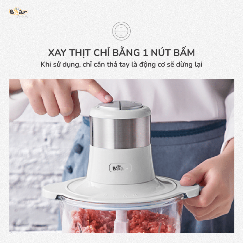 Màu sắc nhã nhặn của máy xay thịt Bear 2L SB-MA02L Màu sắc nhã nhặn của máy xay thịt Bear 2L SB-MA02L