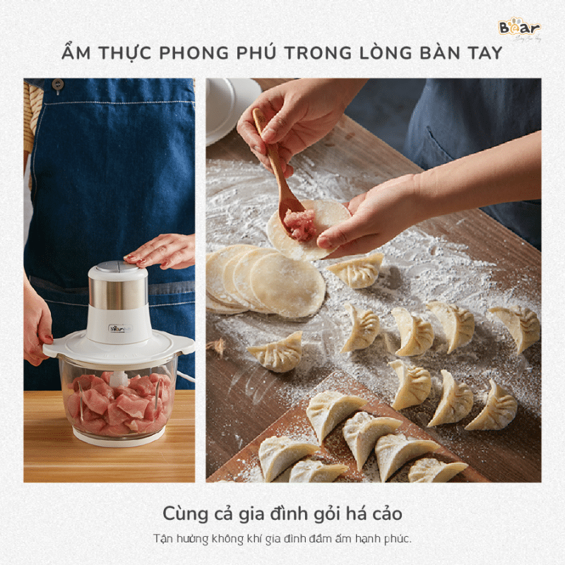 Máy xay thịt dễ dàng chỉ bằng 1 nút bấm Quà tặng 20/10 cho mẹ - Máy xay thực phẩm đa năng chất lượng