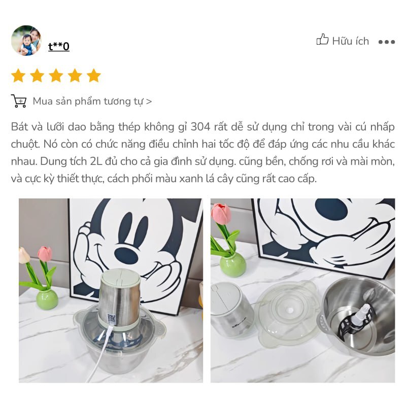 Đánh giá về máy xay thịt Bear CH-4H03F máy xay thịt Bear CH-4H03F