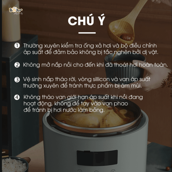 Nồi áp suất Bear 2.5L SB-AS25L - Ảnh 16