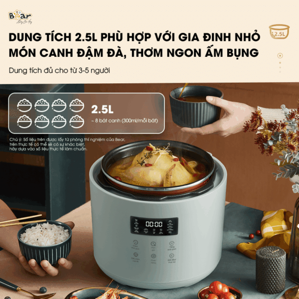 Nồi áp suất Bear 2.5L SB-AS25L - Ảnh 8