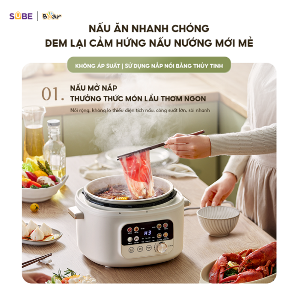 Nồi áp suất Bear 4L SB-AS40W - Ảnh 2