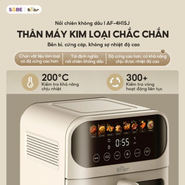 Nồi chiên không dầu Bear AF-4H15J - Ảnh 8