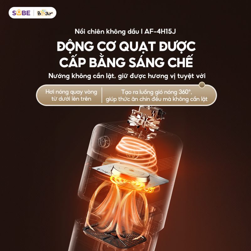 nồi chiên không dầu Bear AF-4H15J