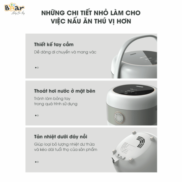 Nồi Cơm Điện Bear 1.6L SB-NC16L - Ảnh 17