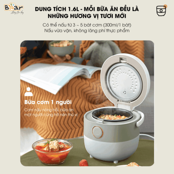 Nồi Cơm Điện Bear 1.6L SB-NC16L - Ảnh 6