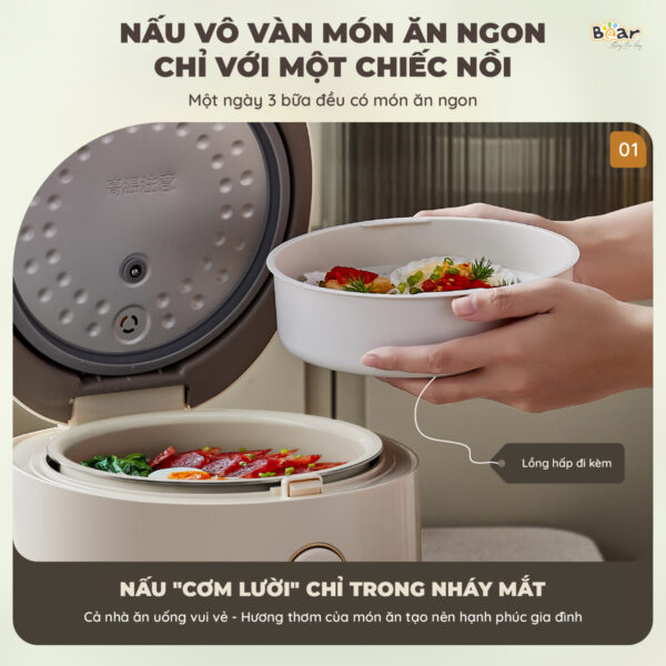 Nồi cơm điện Bear 3L SB-NC30B - Ảnh 6