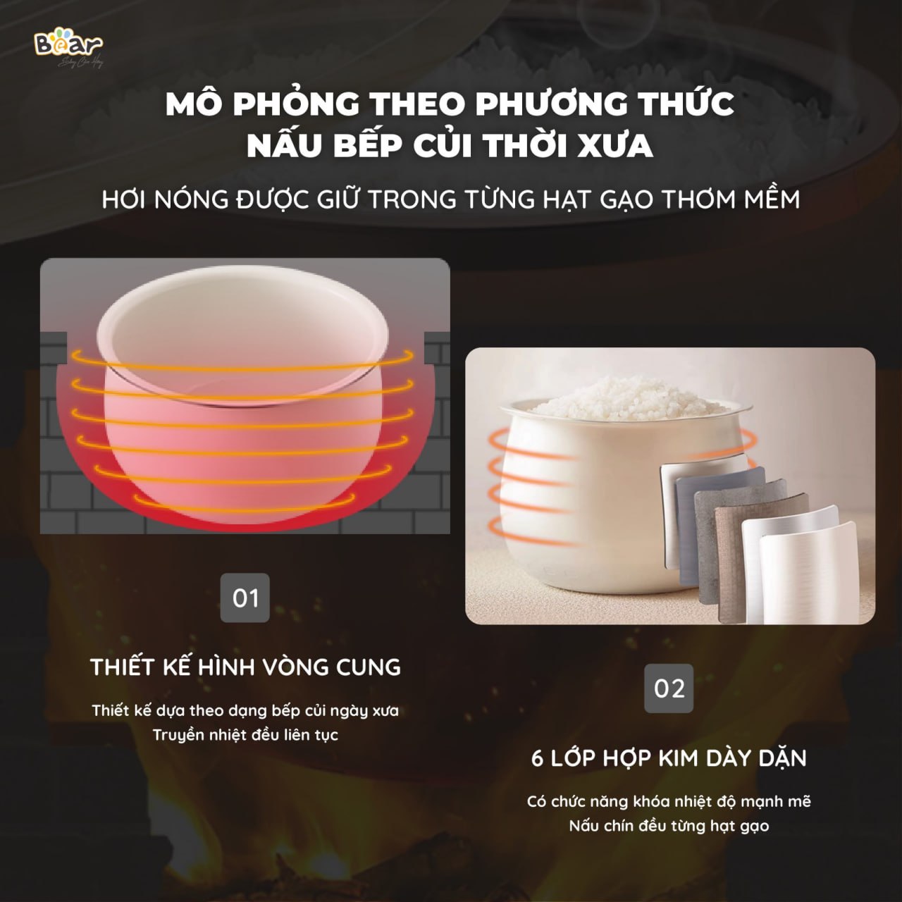 Cơm nấu chín mềm Cơm nấu chín mềm
