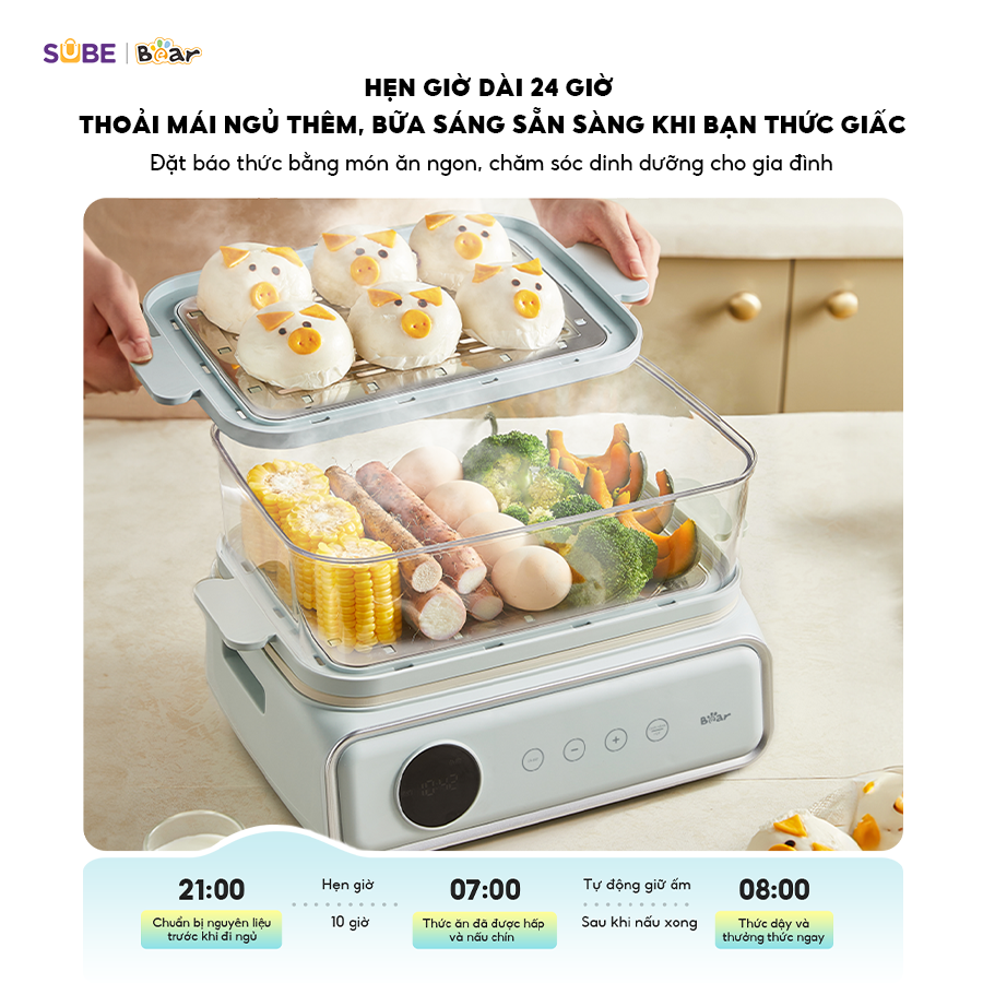 Hẹn giờ tiện lợi đến 24 giờ, dễ dàng hơn cho việc chuẩn bị món ăn Hẹn giờ tiện lợi đến 24 giờ, dễ dàng hơn cho việc chuẩn bị món ăn