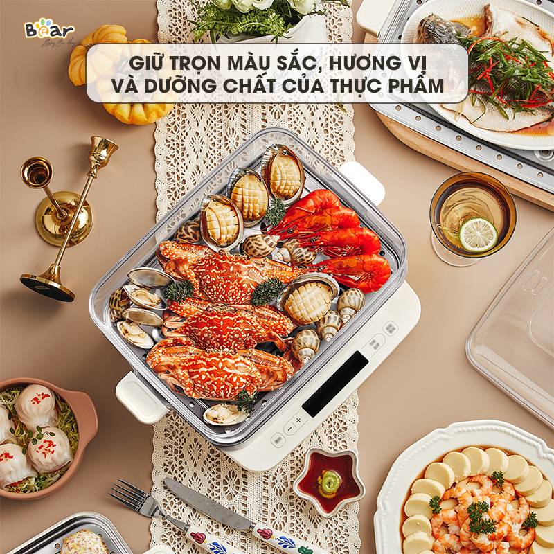 Hấp thực phẩm thơm ngon, giữ trọn dinh dưỡng Hấp thực phẩm thơm ngon, giữ trọn dinh dưỡng