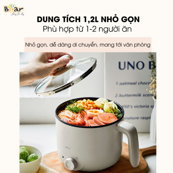 Nồi lẩu mini Bear 1.2L DRG-C12K1 - Ảnh 4
