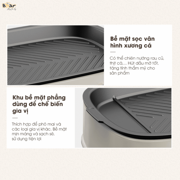 [Ưu đãi 300K + Freeship] Nồi lẩu nướng đa năng Bear SB-NL45K, dung tích 4.5L | Bảo hành 18 tháng - Ảnh 7