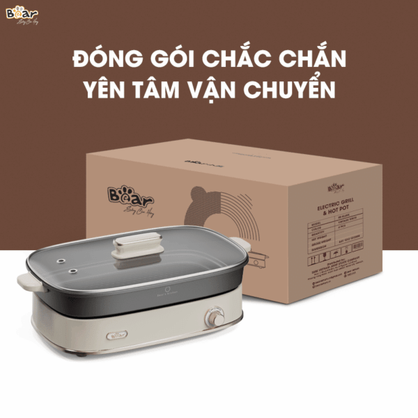 [Ưu đãi 300K + Freeship] Nồi lẩu nướng đa năng Bear SB-NL45K, dung tích 4.5L | Bảo hành 18 tháng - Ảnh 22
