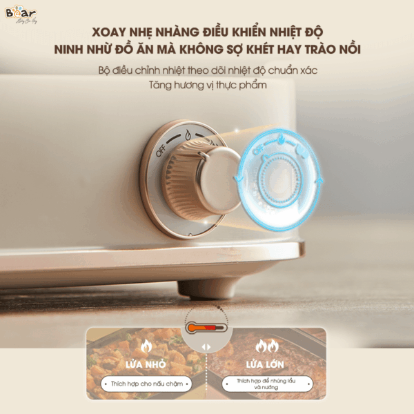 [Ưu đãi 300K + Freeship] Nồi lẩu nướng đa năng Bear SB-NL45K, dung tích 4.5L | Bảo hành 18 tháng - Ảnh 6