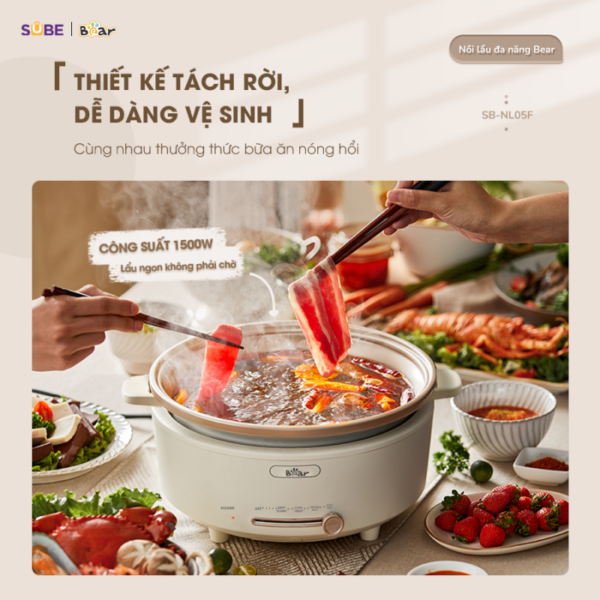 Nồi lẩu Bear 5L SB-NL05F - Ảnh 2