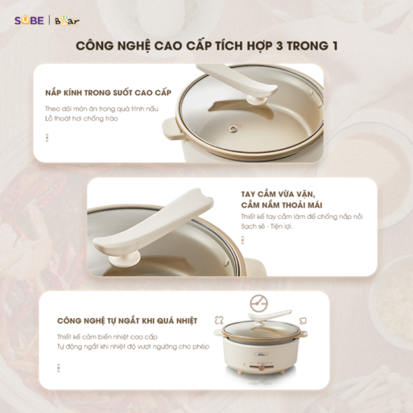 Nồi lẩu Bear 5L SB-NL05F - Ảnh 11