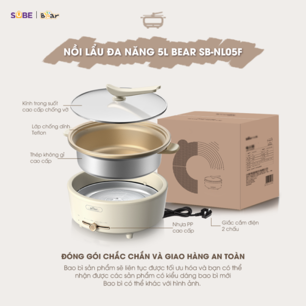 Nồi lẩu Bear 5L SB-NL05F - Ảnh 17