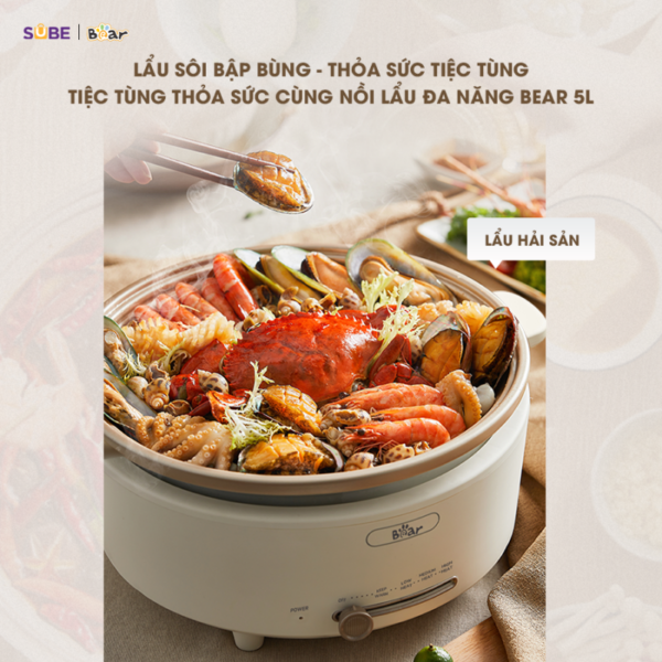 Nồi lẩu Bear 5L SB-NL05F - Ảnh 5