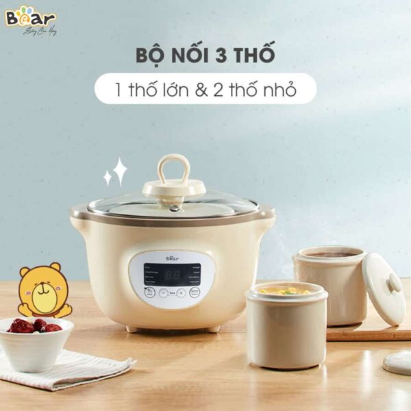 Nồi nấu chậm Bear 1.6l SUBE002 - Ảnh 3