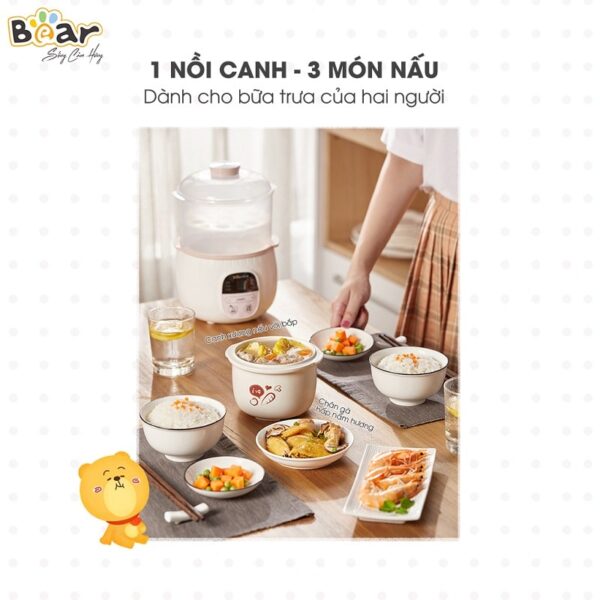 Nồi nấu chậm Bear 0.8L SUBE001 - Ảnh 11
