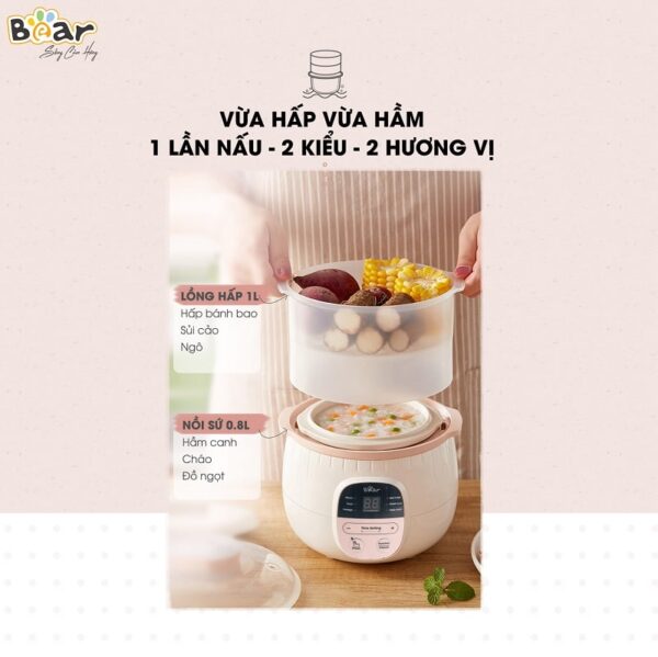 Nồi nấu chậm Bear 0.8L SUBE001 - Ảnh 14