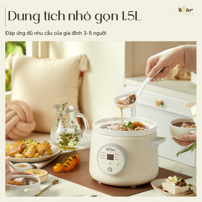Nồi hầm canh Bear 1.5L SB-NNC15 Nồi hầm canh Bear 1.5L SB-NNC15