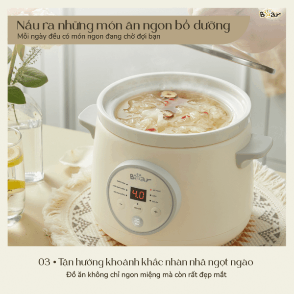 Nồi nấu chậm Bear 1.5L SB-NNC15 - Ảnh 4