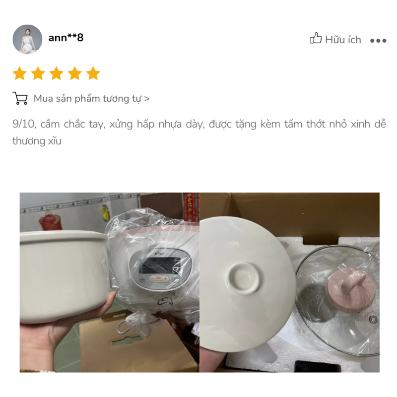nồi nấu chậm bear 1.6l sube002
