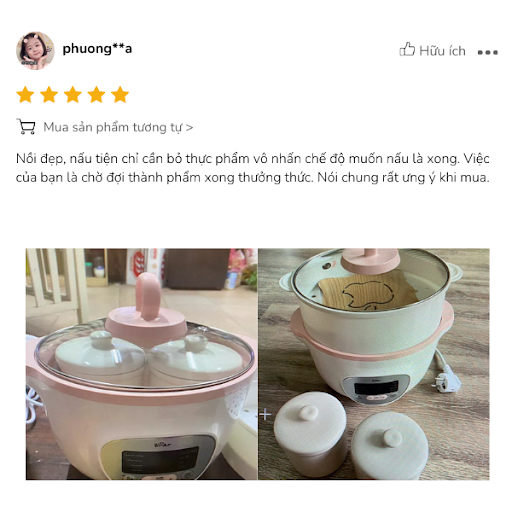 nồi nấu chậm bear 1.6l sube002