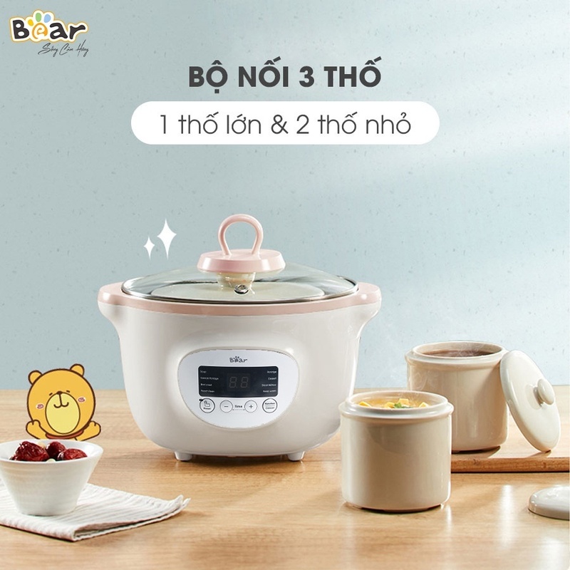 nồi nấu chậm bear 1.6l sube002