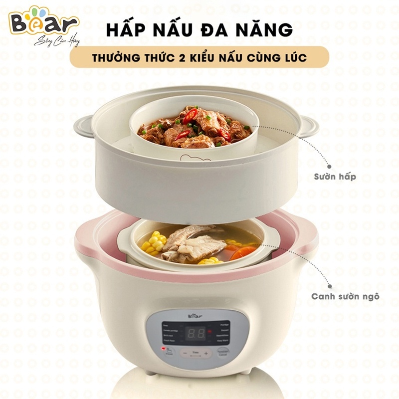 nồi nấu chậm bear 1.6l sube002