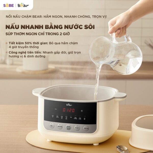 Nồi nấu chậm Bear 2.5L SC-5H25M34 - Ảnh 14